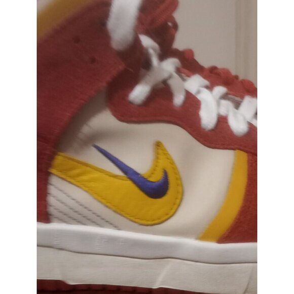 Nike Dunk High Up Cinnabar Red Gold Sneakers Shoes DH3718-600 Women’s Size 9.5 - Picture 3 of 13